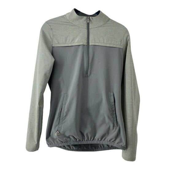 Adidas Gray 1/2 Zip Lightweight Mock Neck Top XS - Picture 1 of 8